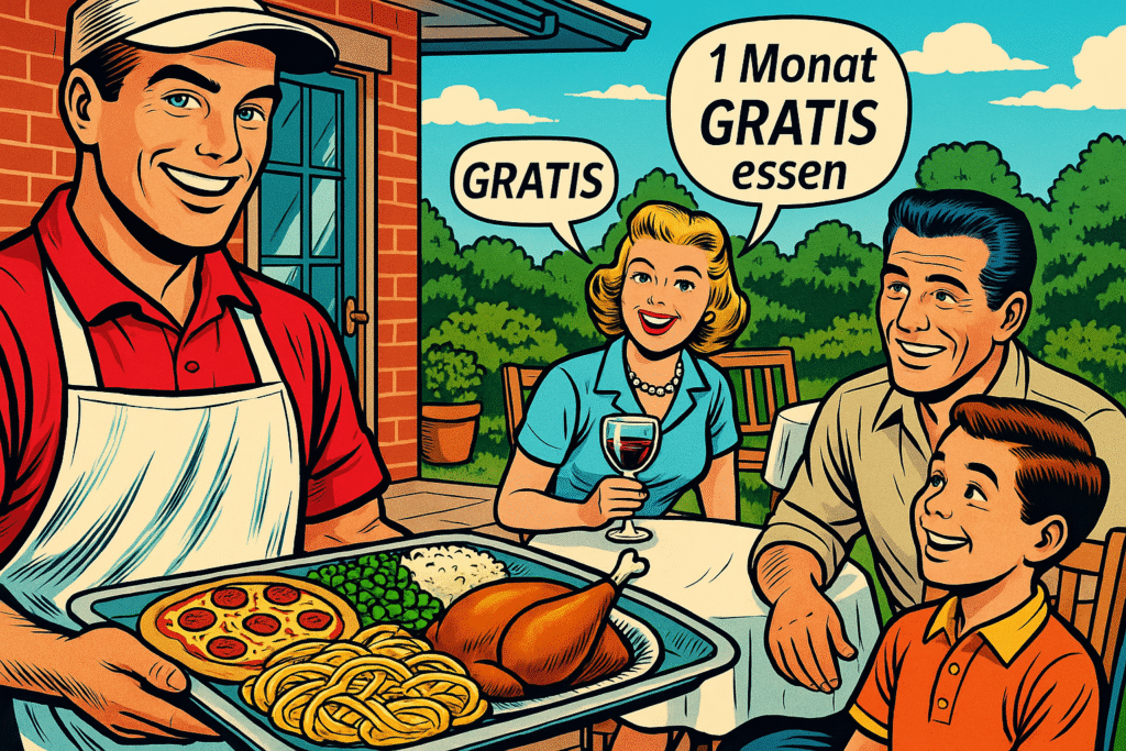 Verlosung 3x 1 Monat gratis essen
